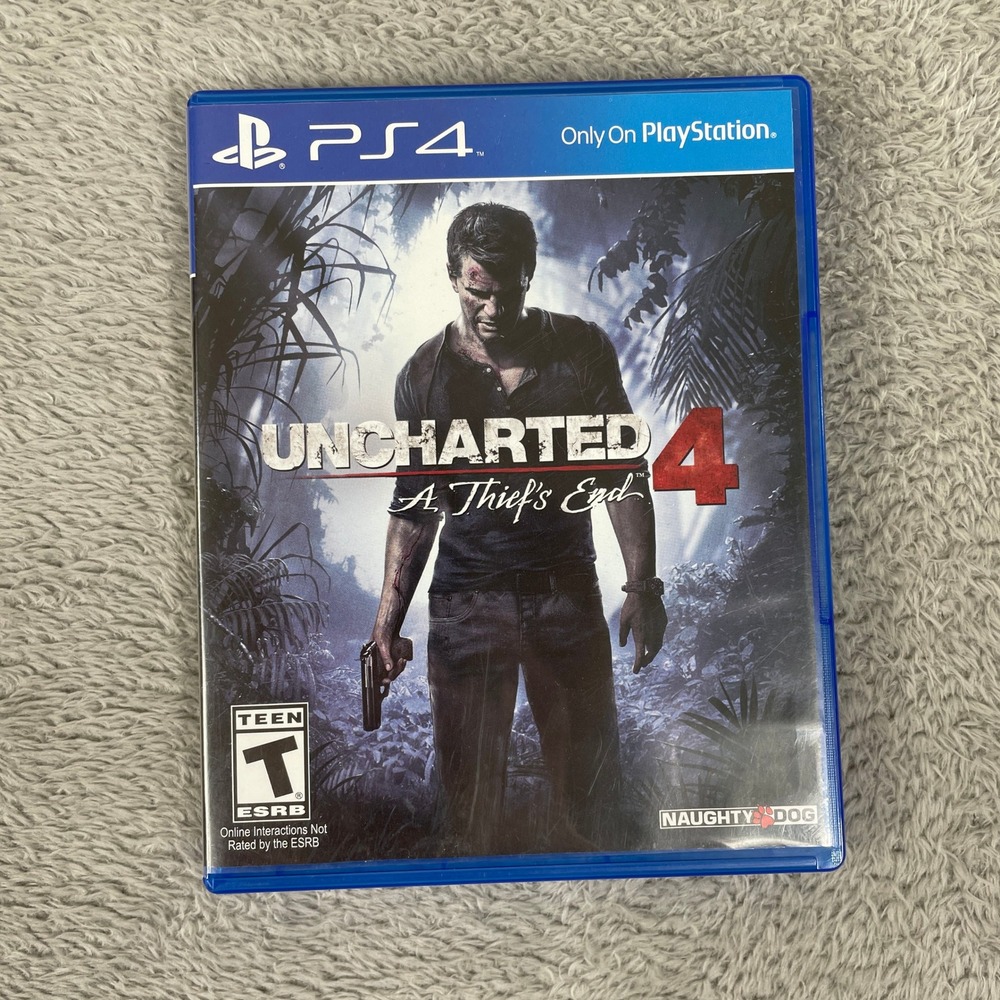 Uncharted 4 A Thief's End PS4 PlayStation 4 Game Disc Case Naughty Dog Sony